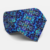 Mannen Stropdas Blauwe/Paarse orchideeën (Opgerold)