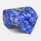 Mannen Stropdas Blue Daisies (Opgerold)