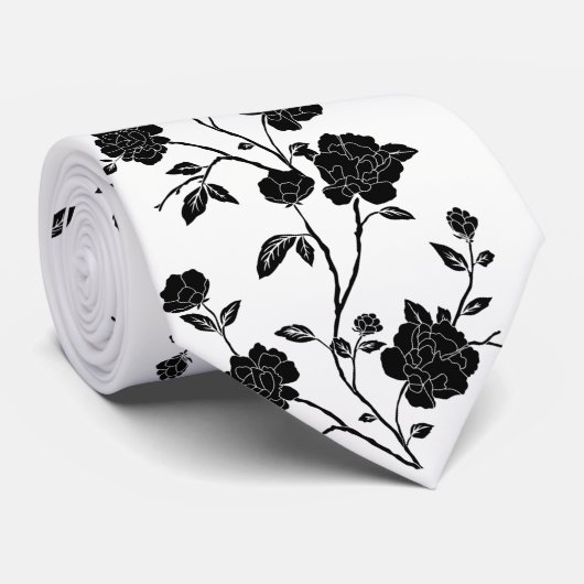 Mannen Stropdas Floral (Opgerold)