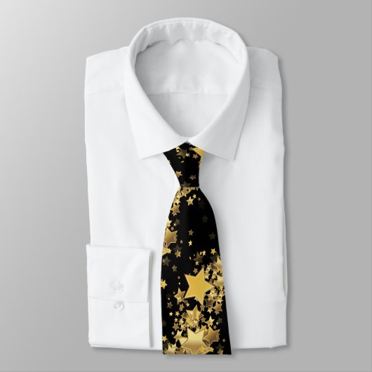 Mannen Stropdas-Gold Stars Stropdas (Gebonden)