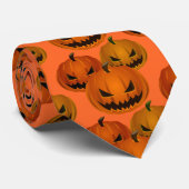 Mannen Stropdas-Halloween Pumpkins Stropdas (Opgerold)