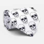 Mannen Stropdas-Halloween Skulls Stropdas (Opgerold)
