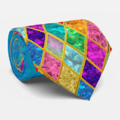 Mannen Stropdas, kleurrijk jodenontwerp geïsoleerd Stropdas (Opgerold)
