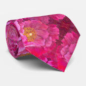 Mannen Stropdas Pink Cactus Roos LG Print (Opgerold)