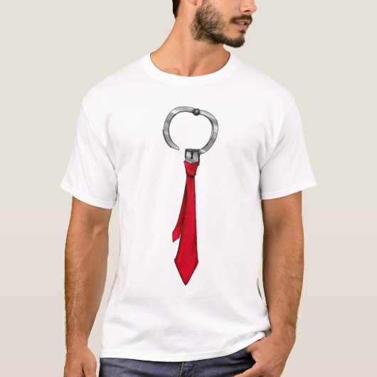 Mannen Stropdas T-Shirt (Voorkant)