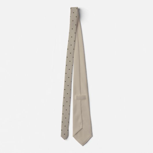 Mannen stropdas, taupe, bruin, houtskool stropdas (Achterkant)