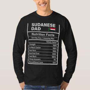 Mannen Sudanese pap Nutrition Facts Vaderdag Nat T-shirt