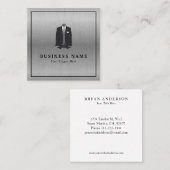 Mannen Suit, Mode-Ontwerper Vierkant Visitekaartje (Voorkant / Achterkant)