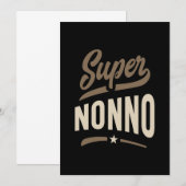 Mannen Super Nonno Grandpa Gift Kaart (Voorkant / Achterkant)