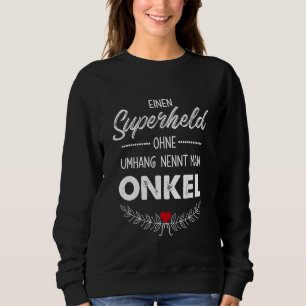 Mannen superheld zonder cape heet oom trui