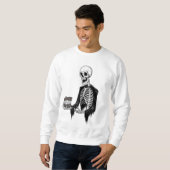 Mannen-sweatshirt met skelet trui (Voorkant volledig)