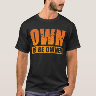 Mannen T, eigen of eigen (g oranje-nood/blk) T-shirt