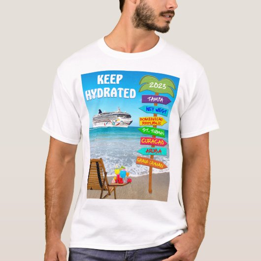 Mannen T-Shirt #1 - Cruise 2023 (Voorkant)