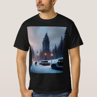Mannen T-shirt - A Winter City