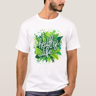 Mannen T-shirt design voor een gezond leven
