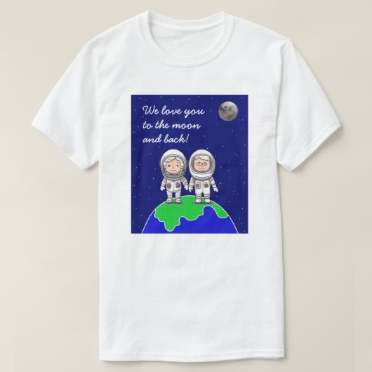 mannen-T-Shirt Grootouder Astronauten van Jo Afbee T-shirt (Design voorkant)
