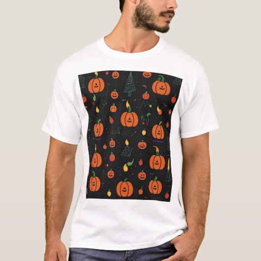 Mannen T-shirt Halloween (Voorkant)