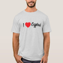 Mannen-T-shirt (I "heart" Cyprus)