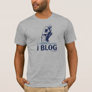 Mannen T-Shirt (ik denk, daarom Blog)