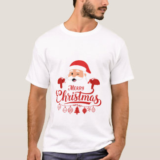 Mannen t-shirt Kerstman Santa Typografie Ontwerp