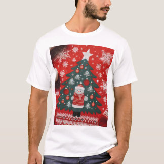Mannen T-Shirt kerstontwerp
