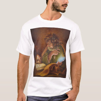 Mannen t-shirt met bedrukte hedendaagse kunst