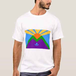Mannen T Shirt met de vlag van Manitou Springs