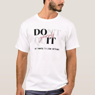 Mannen T-shirt met een grappig citaat