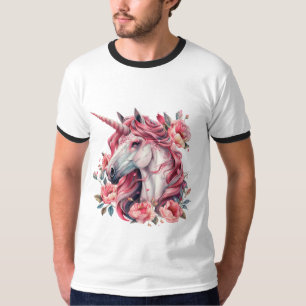 Mannen T-shirt met eenhoorn.