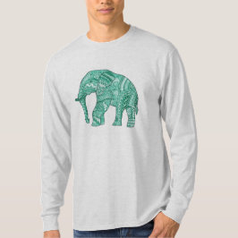 Mannen T-shirt met pattereerde olifant