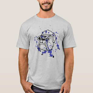 Mannen t-shirt met platted Bulldog