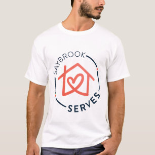 Mannen T-shirt met Saybrook Serves Logo