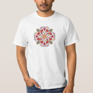 Mannen T-shirt met traditioneel Bulgaars borduurwe