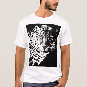 Mannen T-Shirt-Pop Kunstdieren Sjabloon Leopard-ko T-shirt