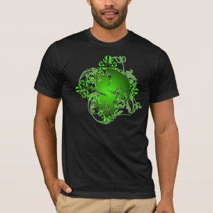 Mannen T-Shirt: Urban Fantasy Green Griffin Grunge T-shirt