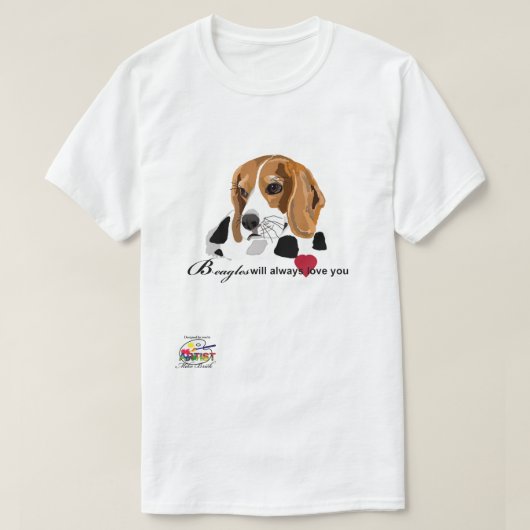 Mannen T Shirt van Beagle (Design voorkant)