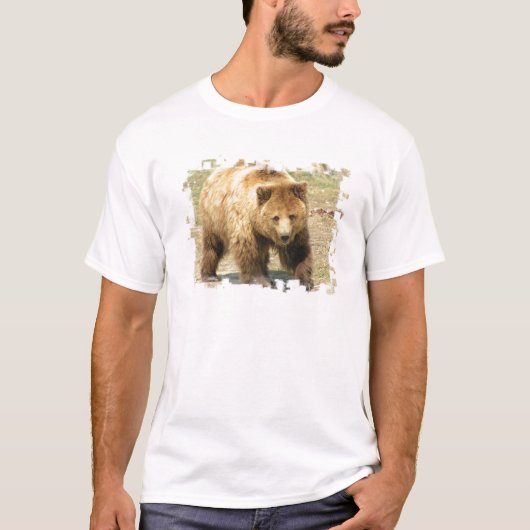 Mannen T-Shirt van grizzly Beer (Voorkant)