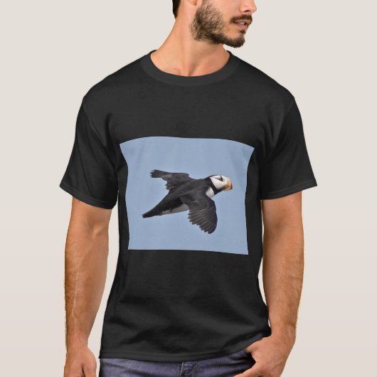 Mannen — T-shirt van puffin (Voorkant)