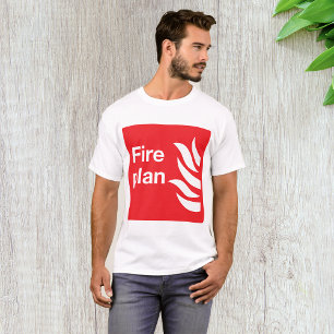 Mannen T-shirt voor het brandplan