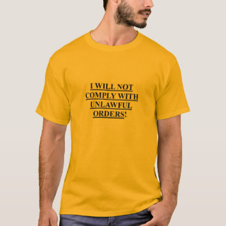 Mannen T-Shirt w/ I ZAL NIET VOLDOEN / GEBRUIKERS
