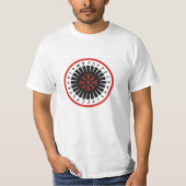 mannen T-shirt, wit met midden embleem T-shirt (Voorkant)