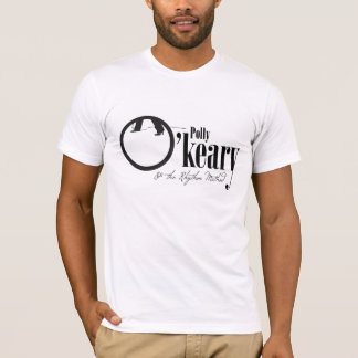 Mannen T-Shirt (wit met zwarte logo)