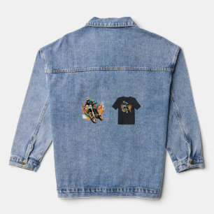 mannen t-shirts denim jacket