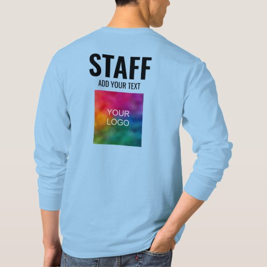 Mannen T - shirts met lange hoes Personeel (Achterkant)