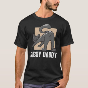Mannen Tabby Papa T-shirt Kat Papa Pap Vaderdag