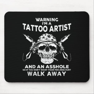 Mannen Tattoo Artiest Skull Graphic Tattoo Artist  Muismat