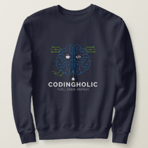 Mannen Tech Brain Circuit Coderingsgrafiek Voor Co Trui
