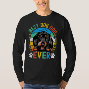 Mannen teckel beste hond papa ooit papa t-shirt