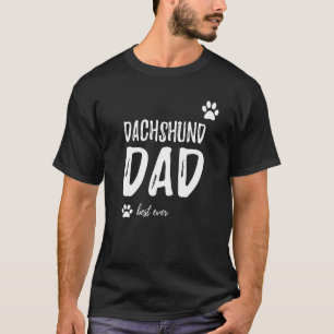 Mannen teckel hond vader beste idee ooit t-shirt