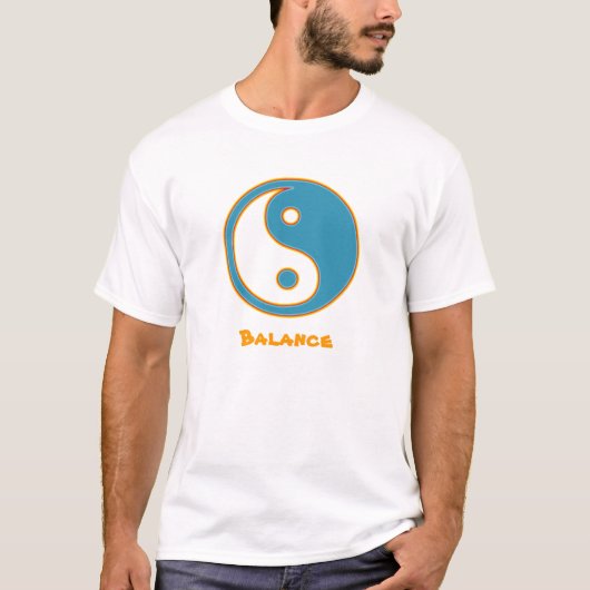 Mannen Tee Shirt - Yin & Yang (Voorkant)